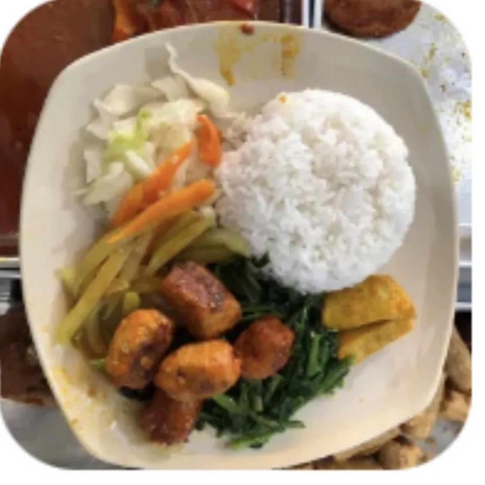Hình ảnh Cơm sườn dừa chay