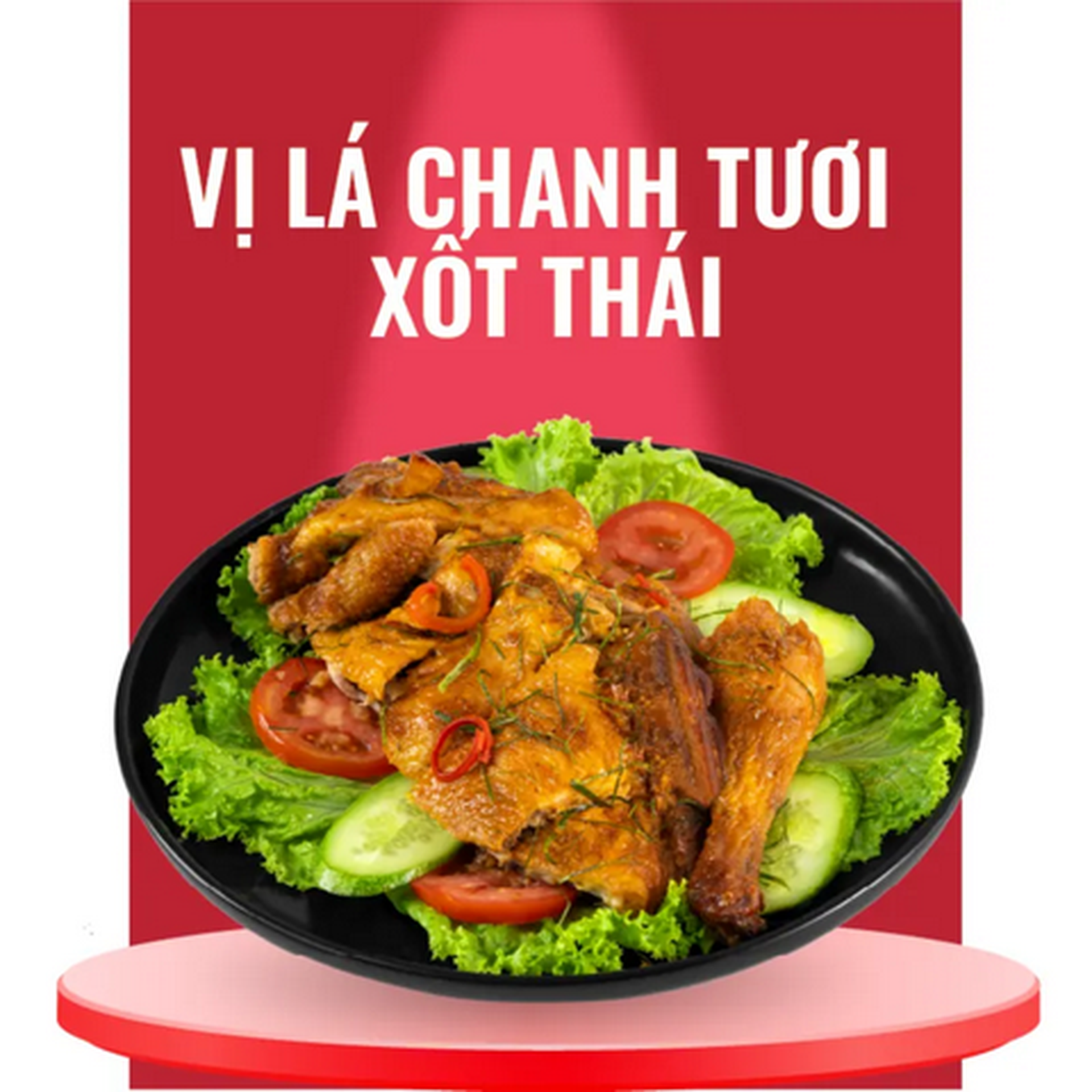 Hình ảnh Gà Nướng Lá Chanh Tươi Xốt Thái - Nửa con