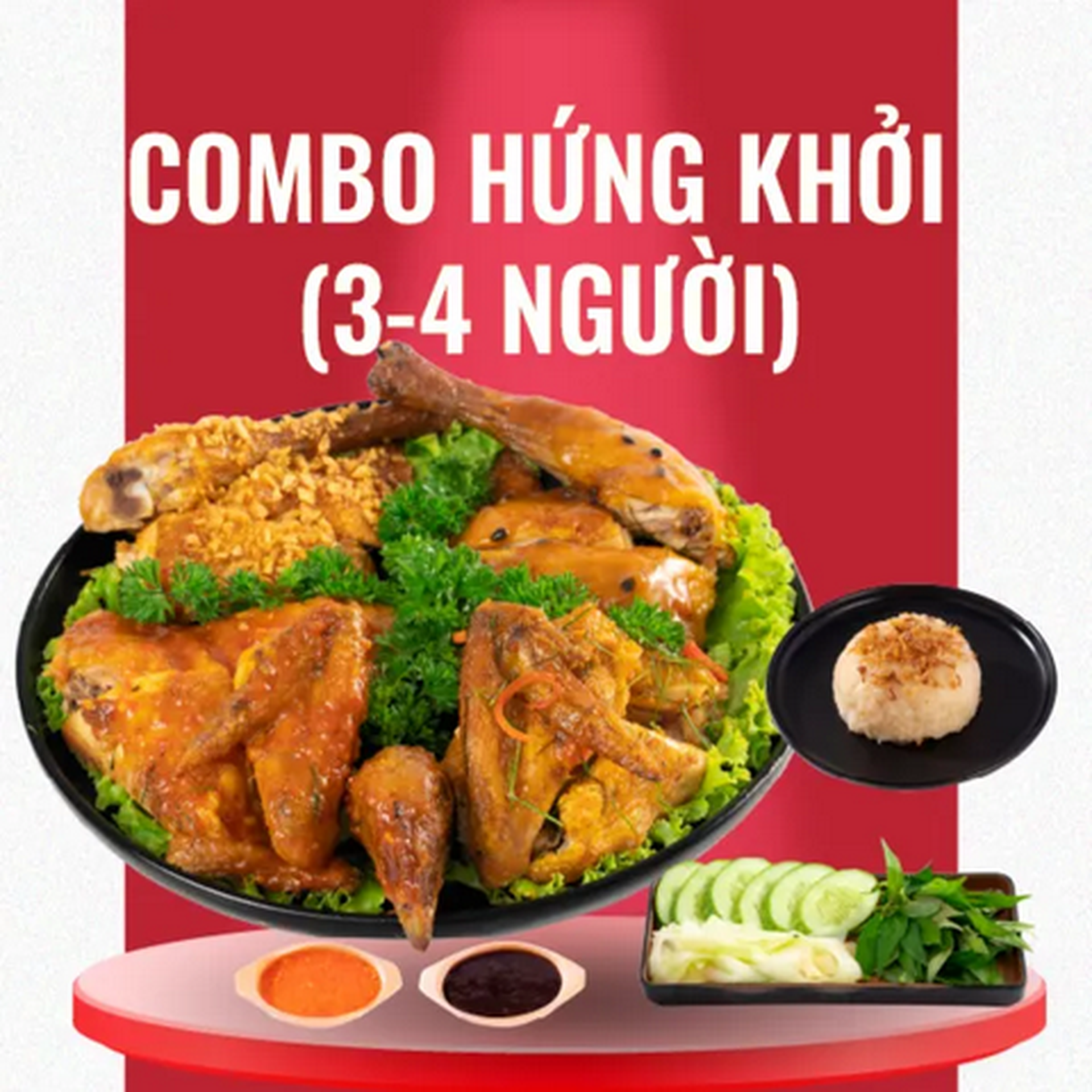 Hình ảnh Gà Nướng Nguyên Con 4 Vị - Ăn Kèm