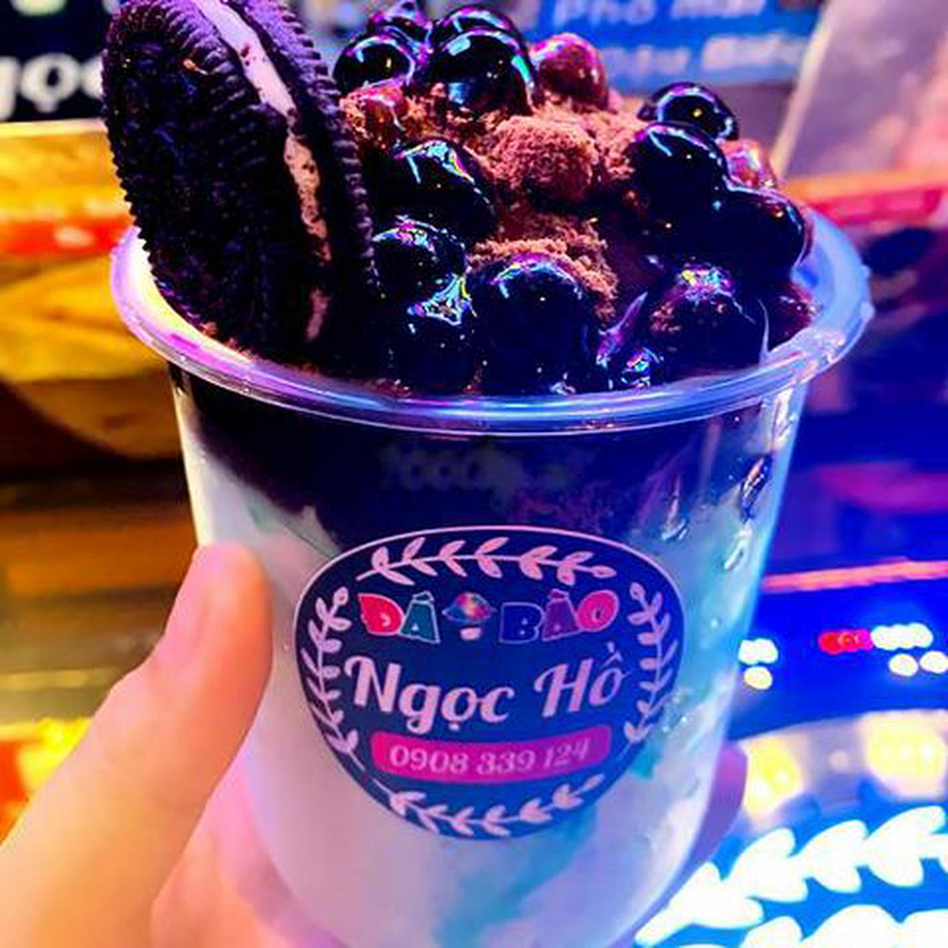 Hình ảnh Đá bào milo bạc hà