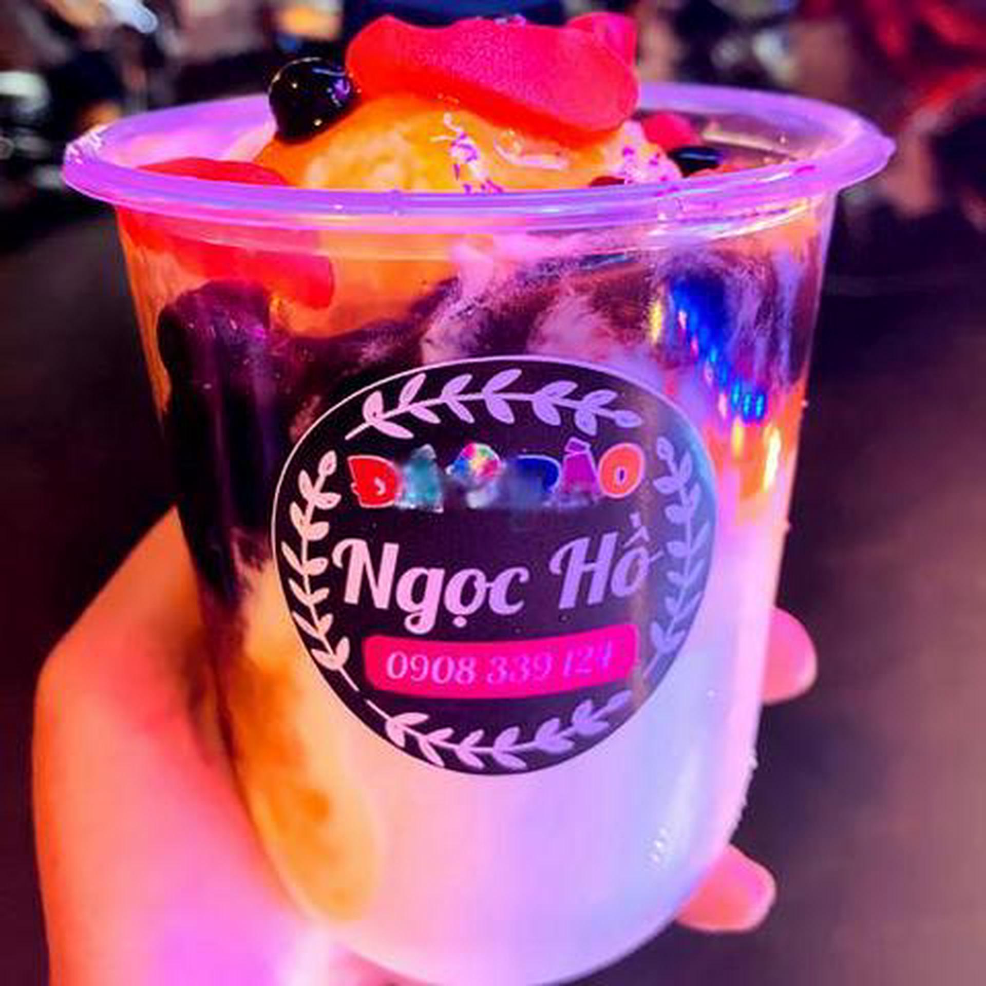Hình ảnh Đá bào yogurt đào kẹo dẻo