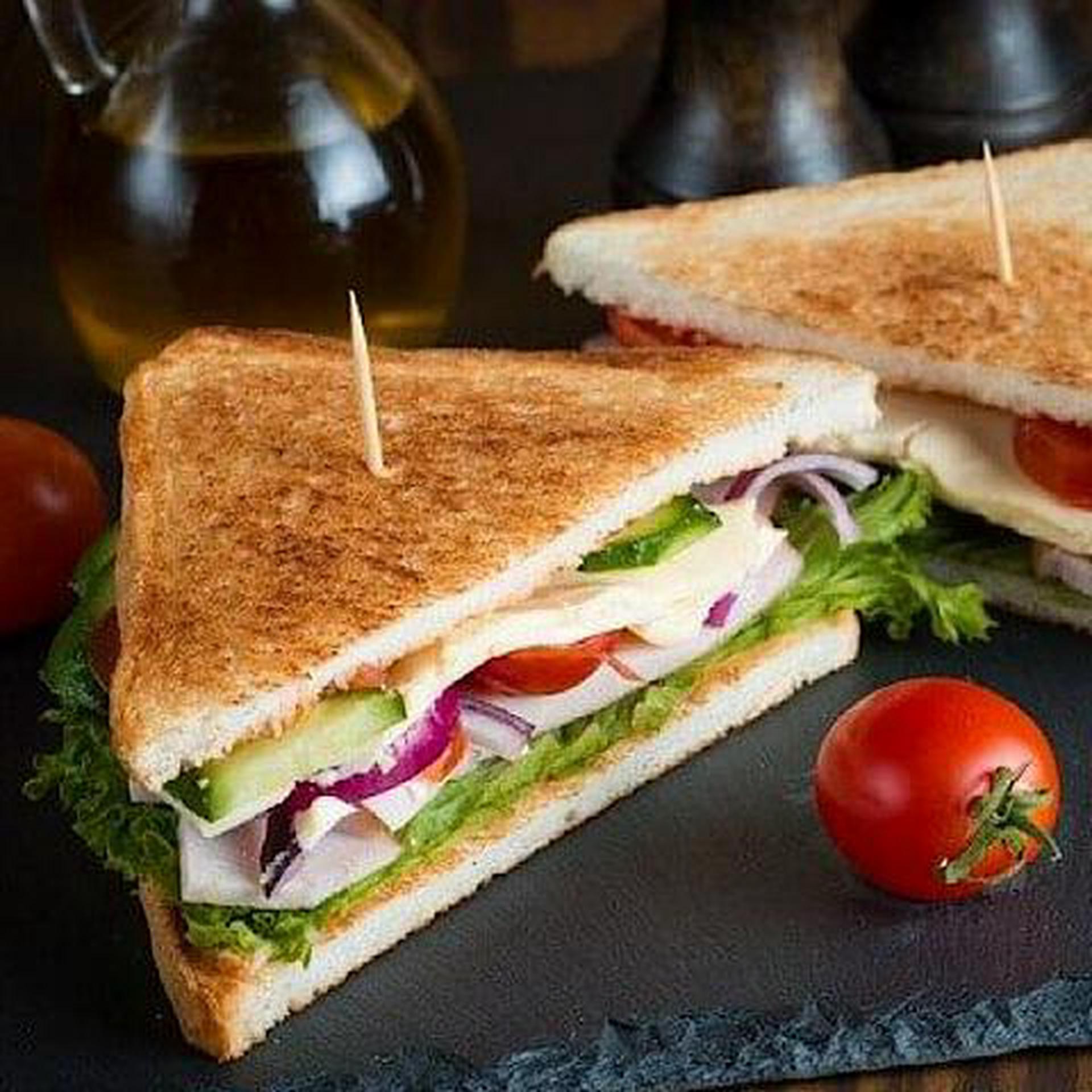 Hình ảnh Sandwich trứng ham thuần chay - Vegan egg sandwich