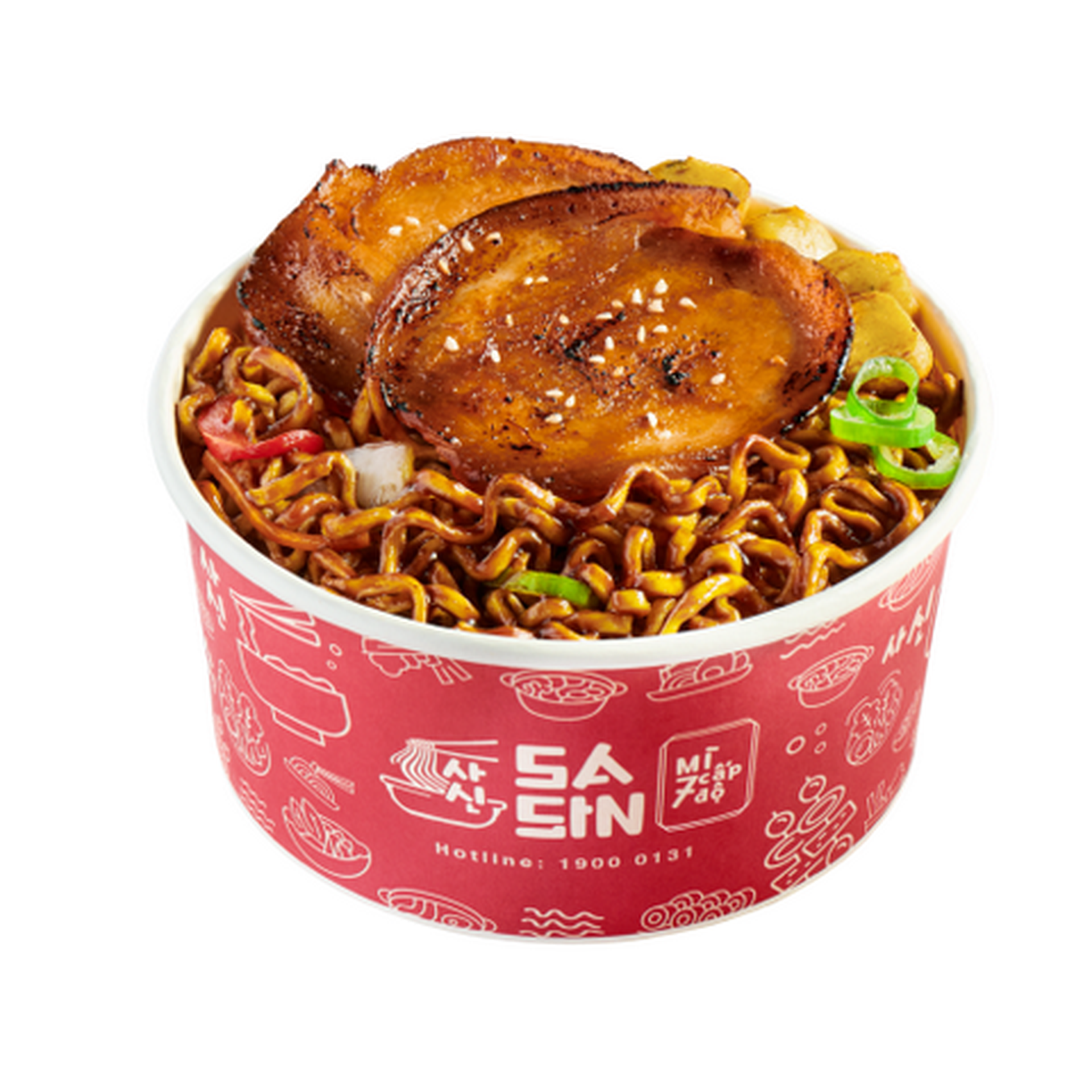 Hình ảnh Mì trộn tương đen heo cuộn
