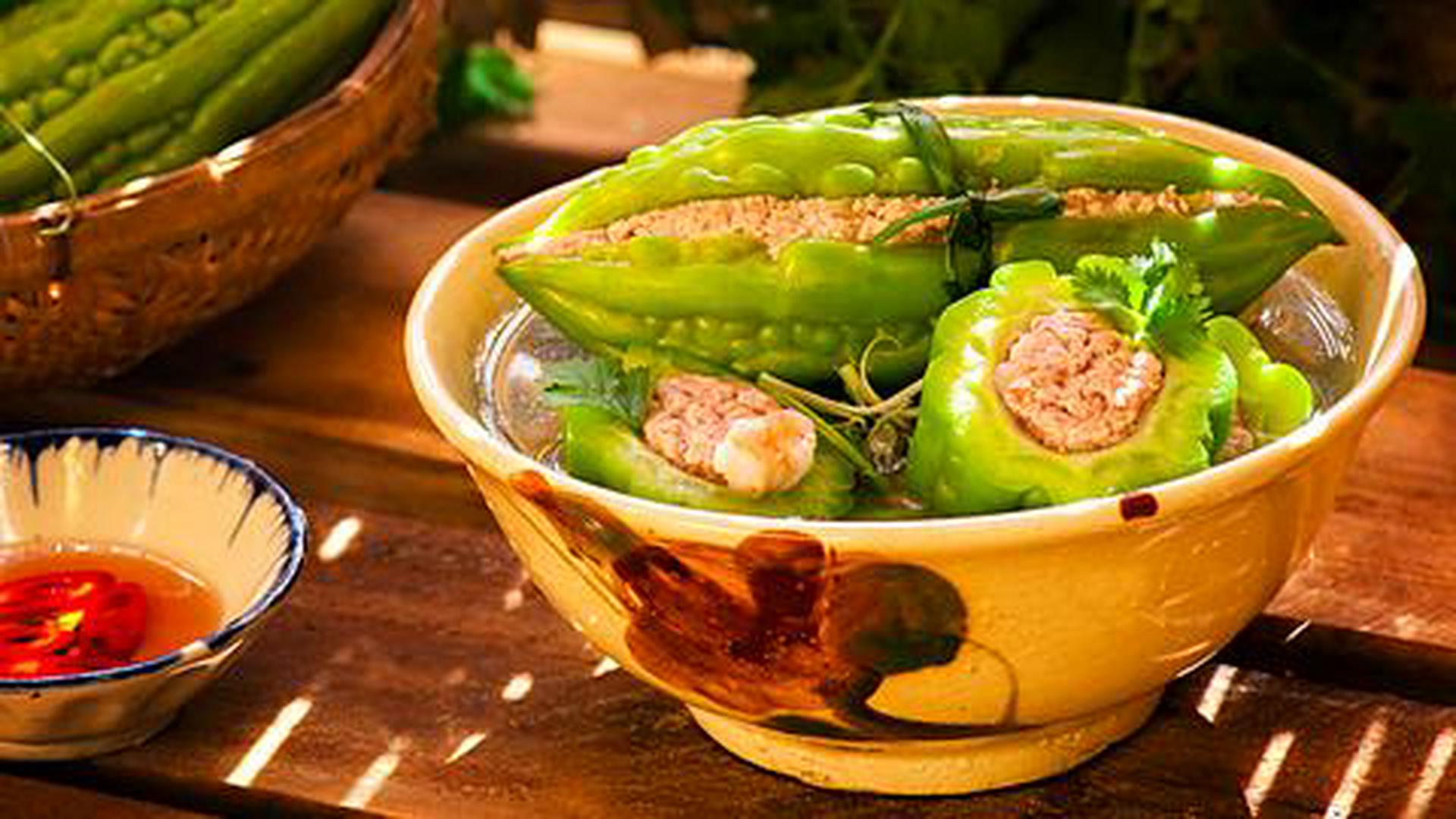Hình ảnh Cơm - Canh khổ qua dồn thịt