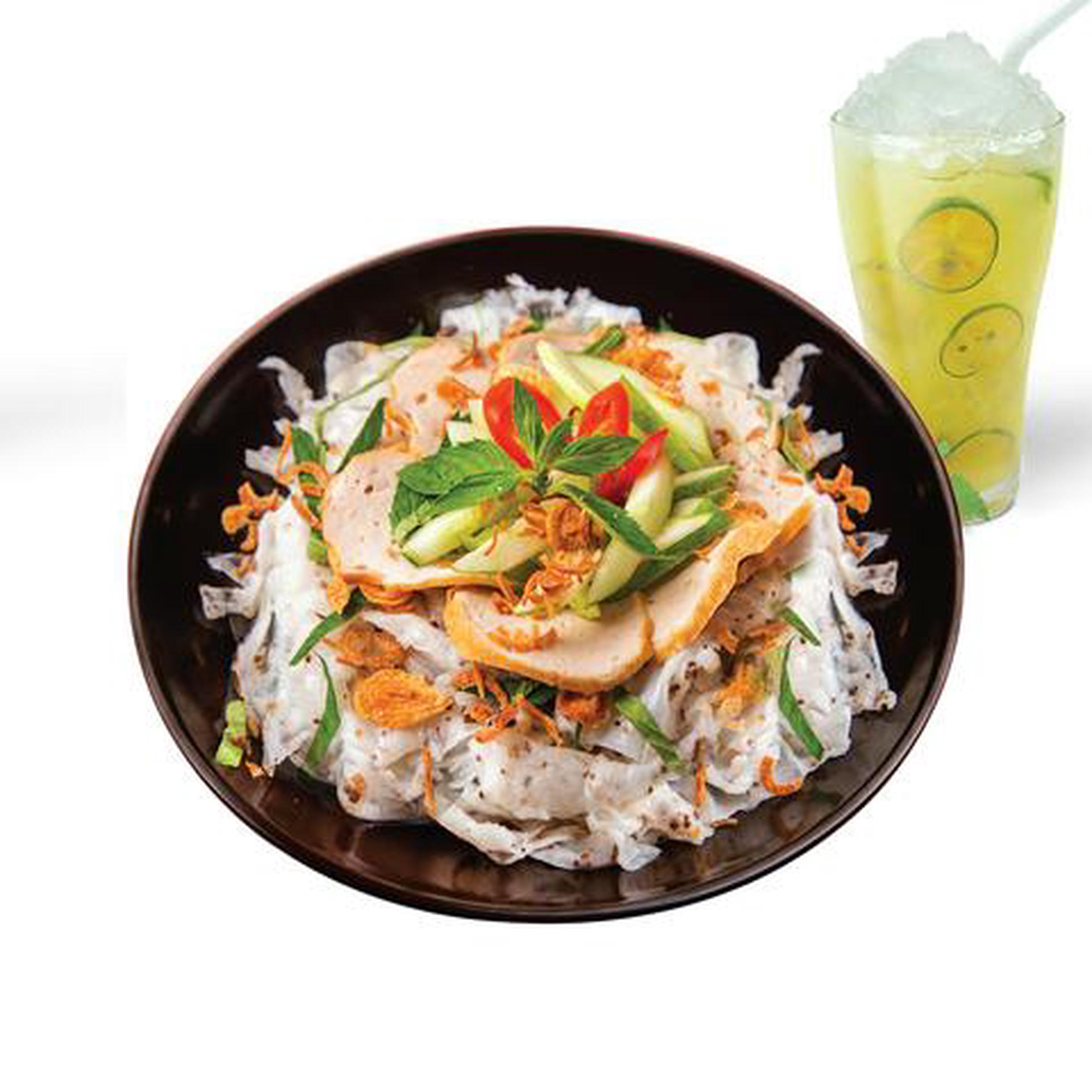 Hình ảnh Bánh Ướt Chả Chiên & Thức uống