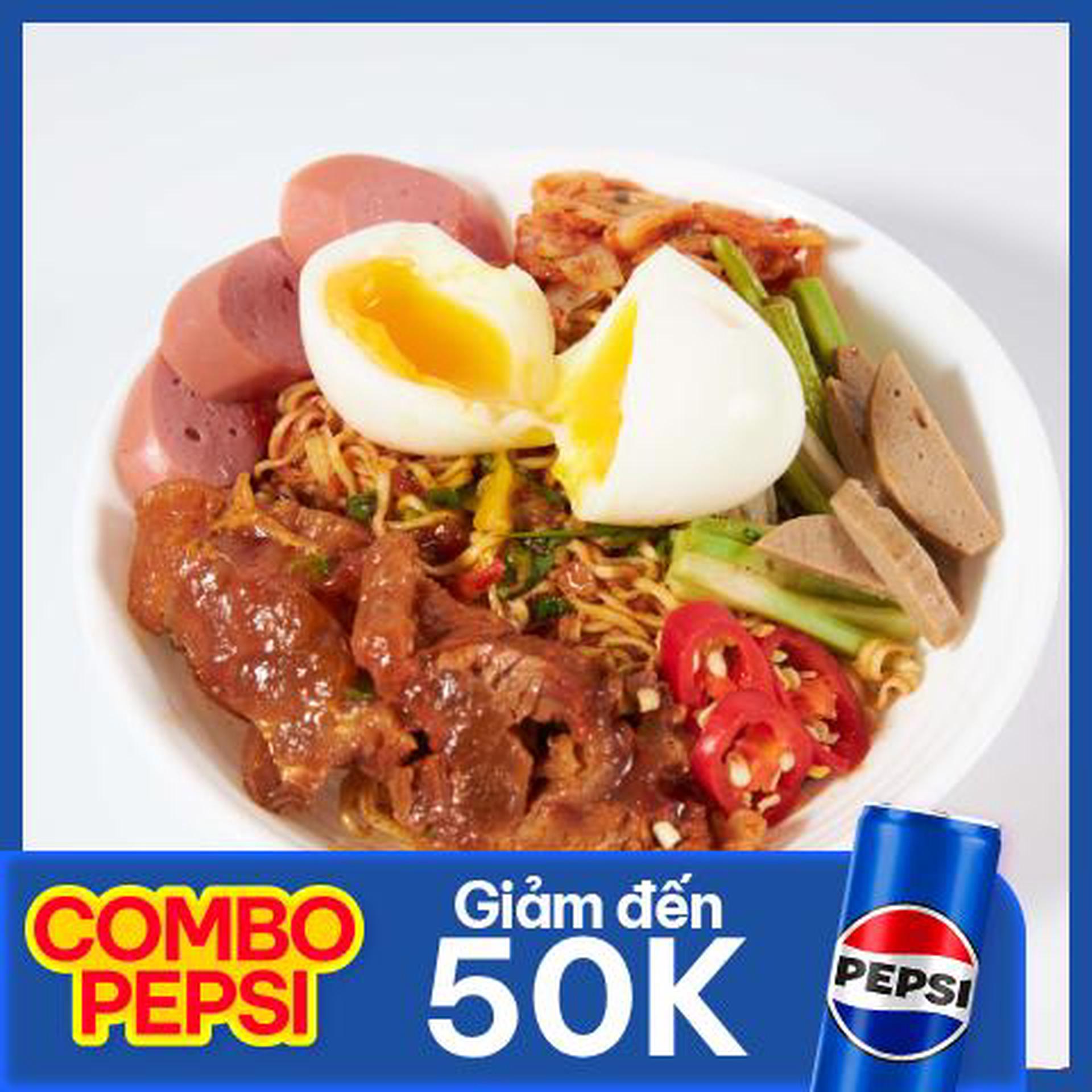 Hình ảnh Combo Mì gói xào bò lúc lắc + Pepsi
