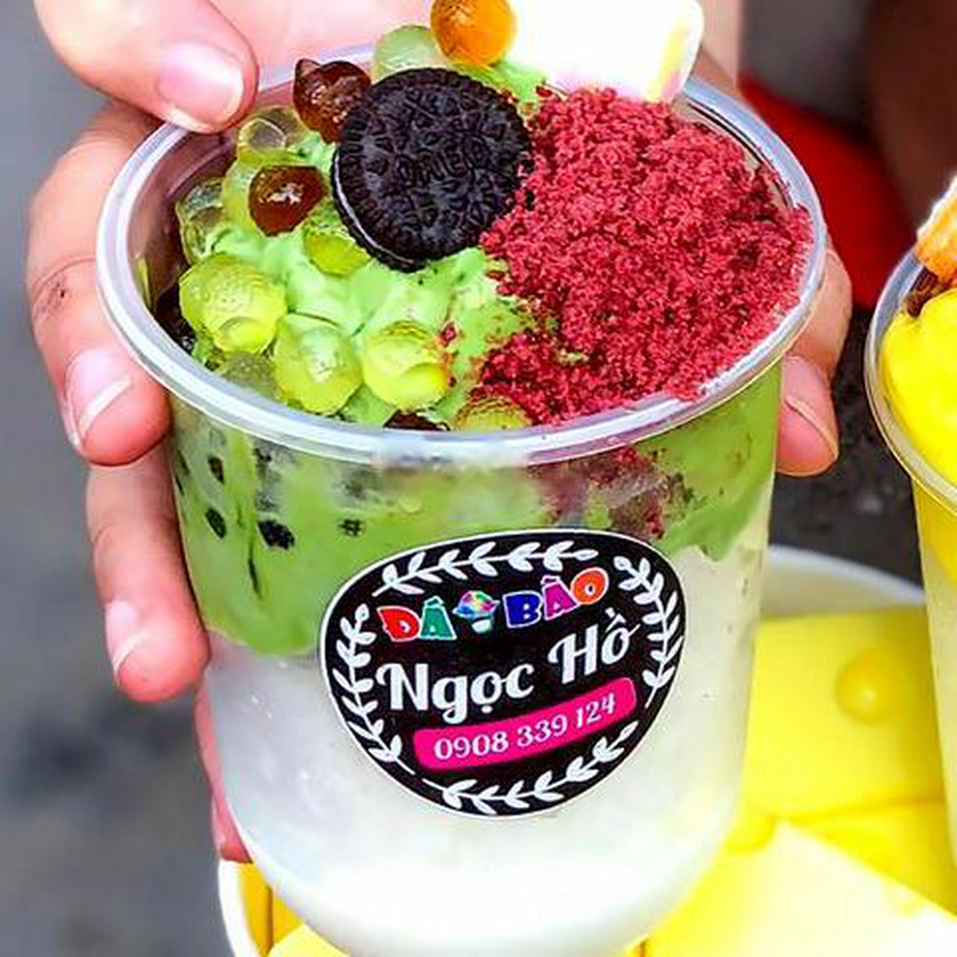 Hình ảnh Đá bào kem phô mai - matcha