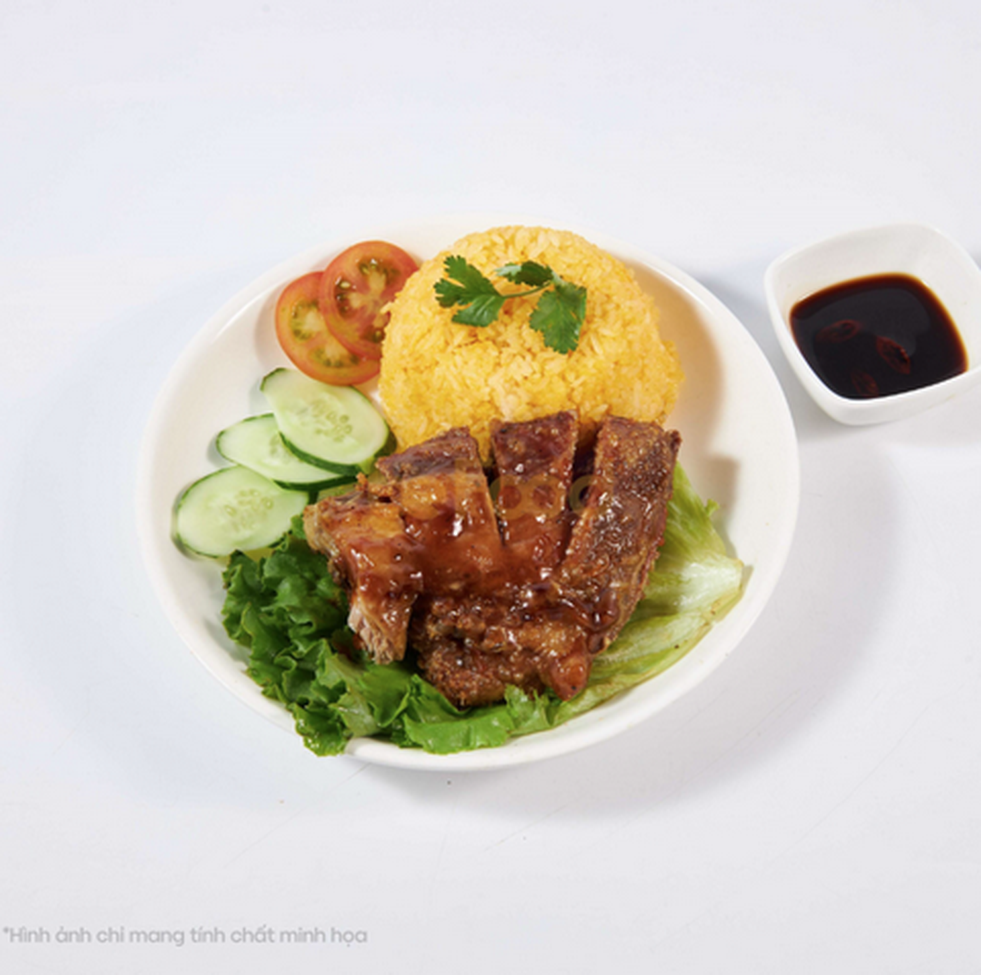 Hình ảnh Cơm gà quay - phần má đùi