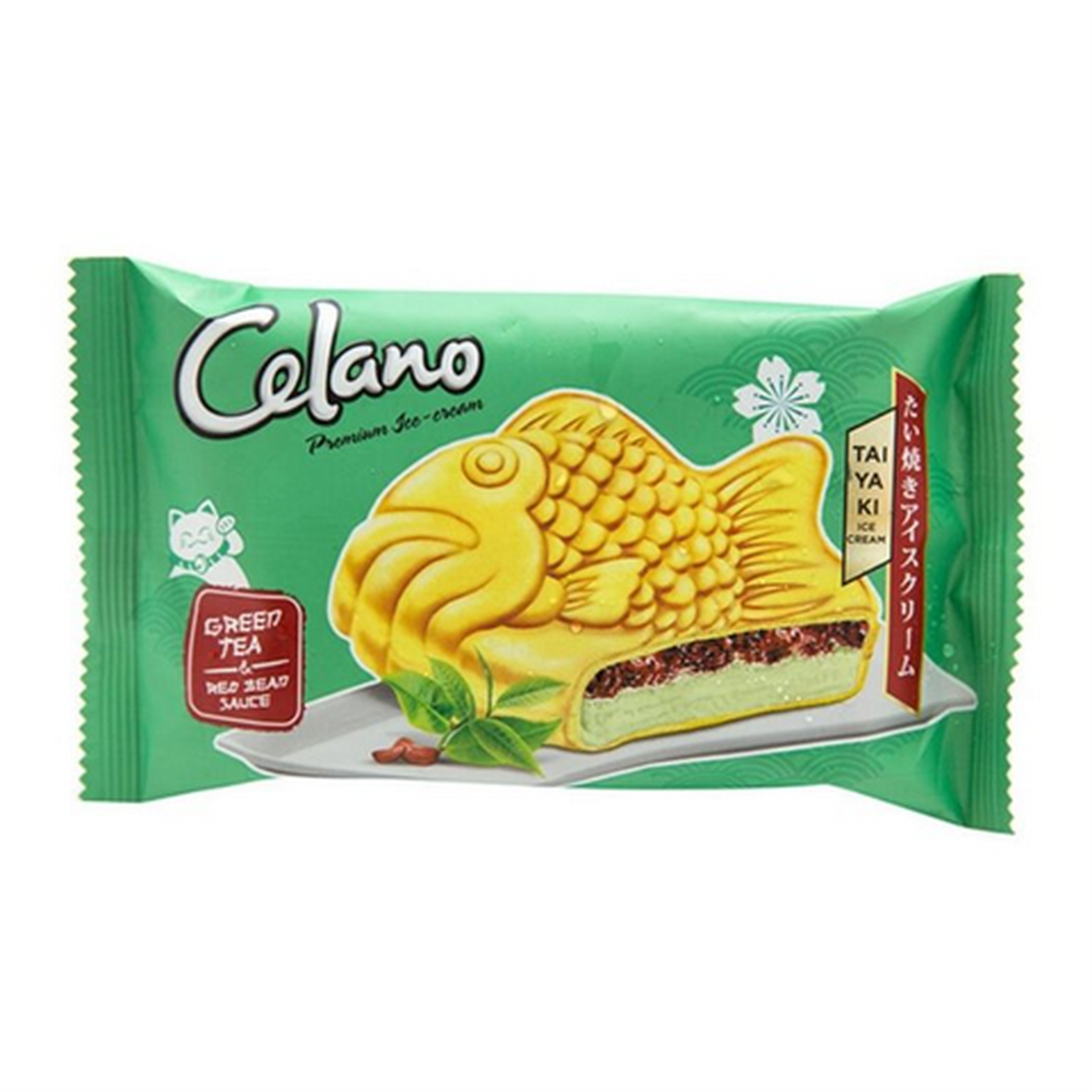 Hình ảnh Kem bánh cá Celano trà xanh đậu đỏ 100ml
