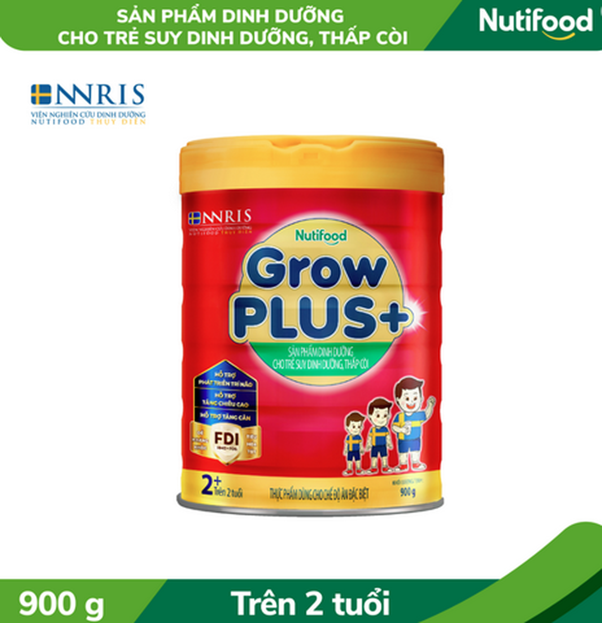 Hình ảnh Sữa Bột Nutifood GrowPLUS+ Suy Dinh Dưỡng trên 2 tuổi lon 900g