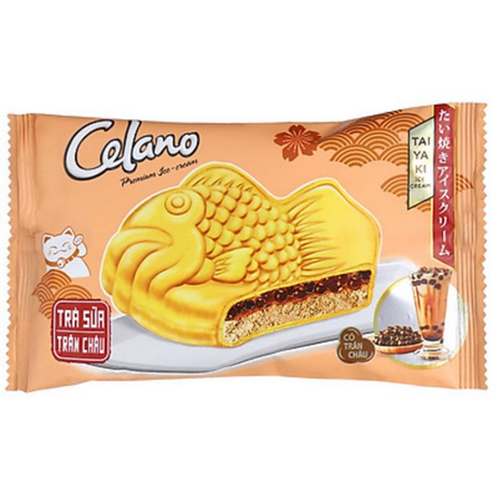 Hình ảnh Kem bánh cá Celano trà sữa trân châu 100ml