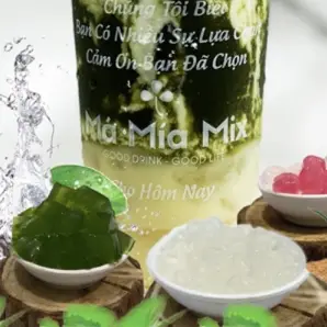 Hình ảnh Má Mía Mix - Nước Ép Rau Má, Nước Mía, Nước Dừa - Âu Cơ