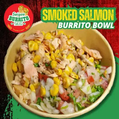 Hình ảnh Burrito Tô Cá Hồi Xông Khói | Smoked Salmon Burrito Bowl