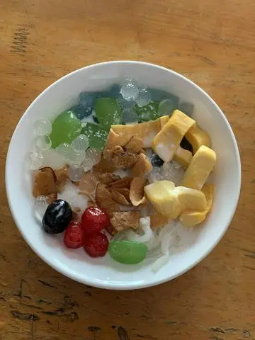 Hình ảnh chè dừa dầm mít đác 