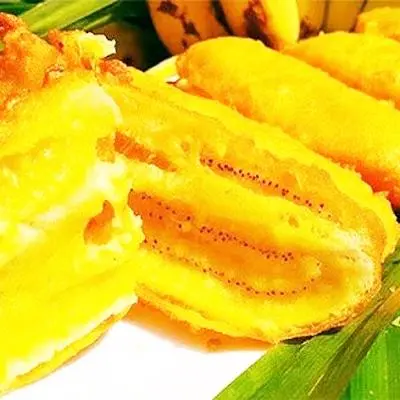 Hình ảnh chuối sáp chiên giòn không lắc