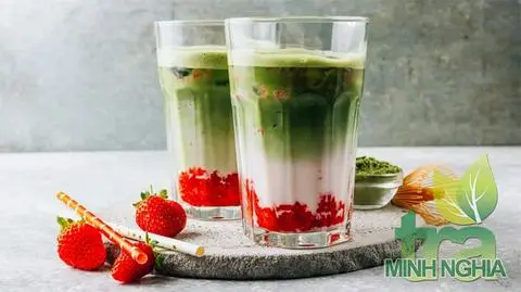 Hình ảnh Matcha latte dâu - 700ml