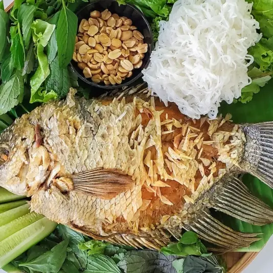 Hình ảnh 1 CÁ TAI TƯỢNG CHIÊN XÙ SAI VỪA (từ 1kg-1,2kg)
