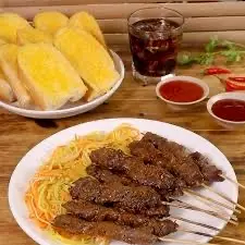 Hình ảnh bò nướng Campuchia 1 xiên 