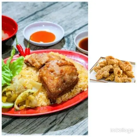 Hình ảnh Cơm Ức Gà+Da Gà chiên Giòn