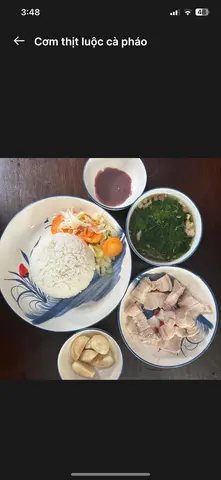 Hình ảnh Cơm thịt luộc cà pháo