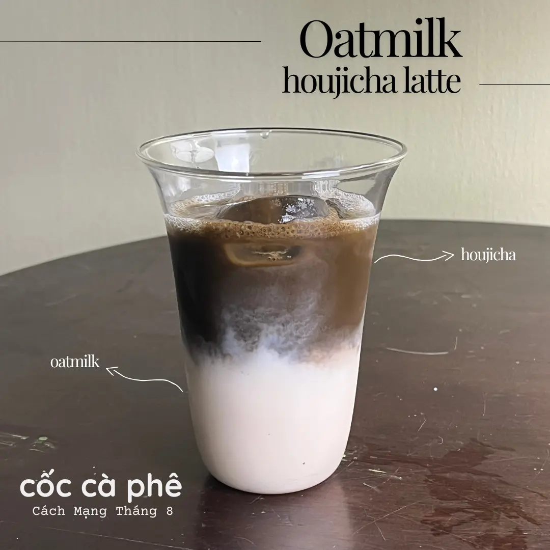 Hình ảnh Houjicha sữa yến mạch