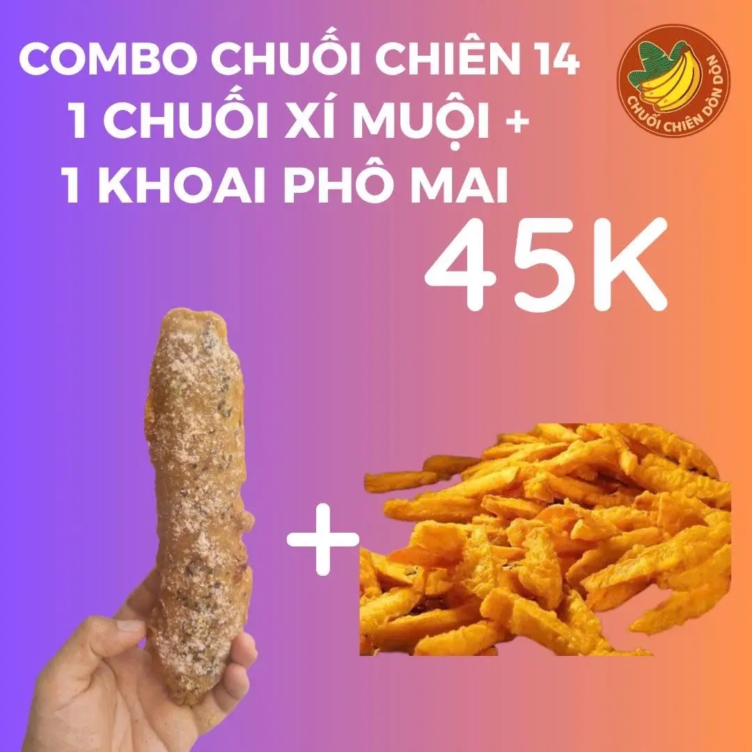 Hình ảnh 1 chuối xí muội - 1 khoai phô mai