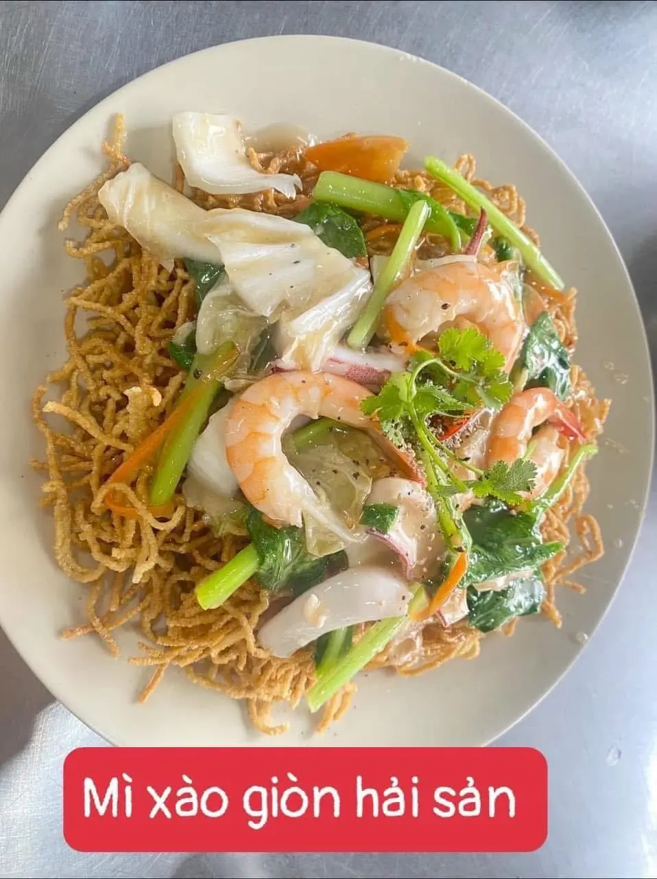 Hình ảnh mì xào giòn mực