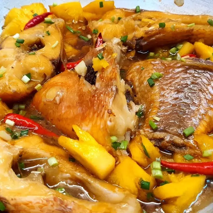 Hình ảnh Cơm cá diêu hồng kho khóm+canh