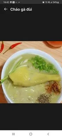 Hình ảnh cháo gà đùi