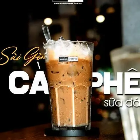 Hình ảnh Cà phê sữa pha máy