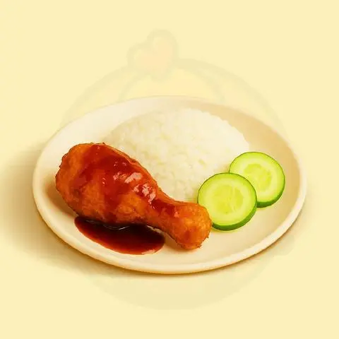 Hình ảnh Cơm Đùi Gà Sốt