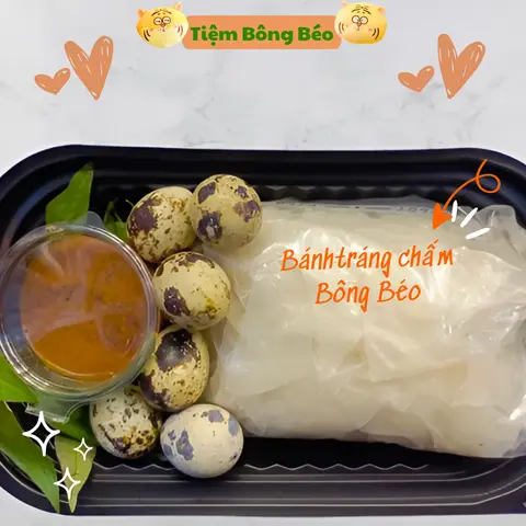 Hình ảnh Bánh tráng chấm Bông Béo