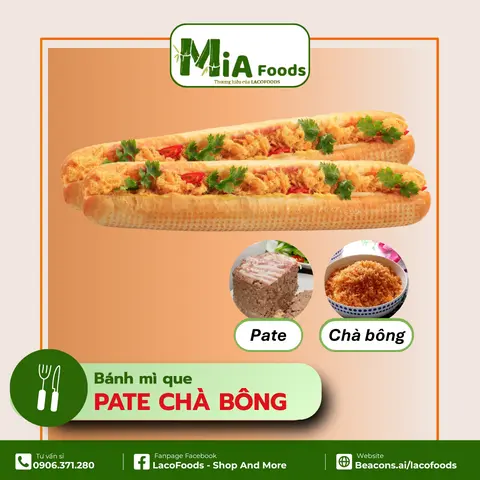 Hình ảnh Bánh Mì Que Pate Chà Bông
