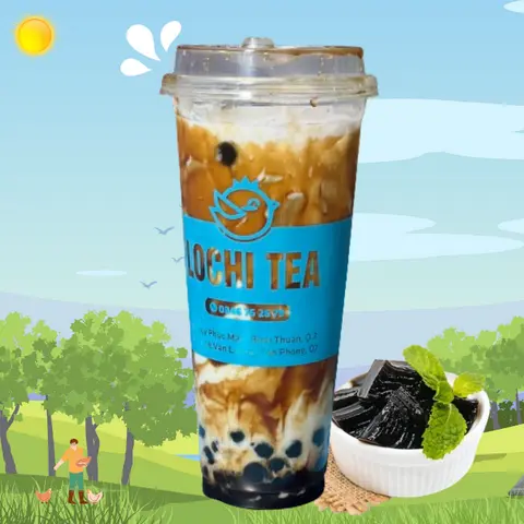 Hình ảnh Sữa tươi sương sáo đường đen