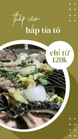 Hình ảnh lòng bò thập cẩm hấp tía tô 