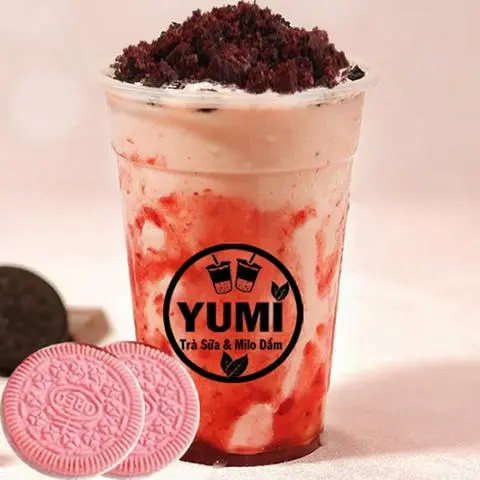 Hình ảnh Trà Sữa Cookies Dâu (Size 700ml)