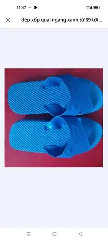 Hình ảnh dép xốp wai ngang xanh siêu nhẹ số từ 37 tới 43 