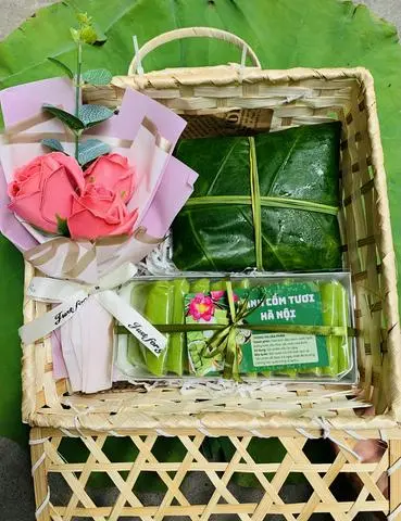Hình ảnh combo Hà Nội - cốm non+bánh cốm
