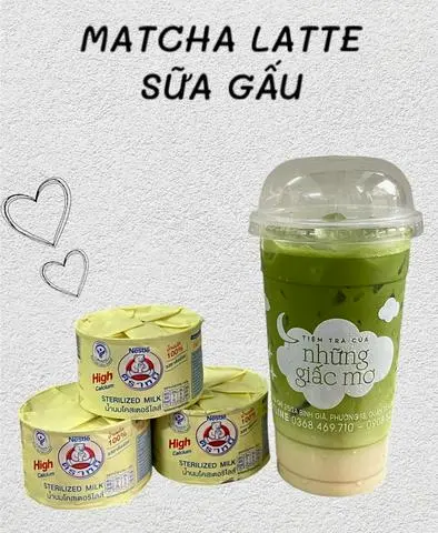 Hình ảnh Matcha Latte Sữa Gấu ( Size L )