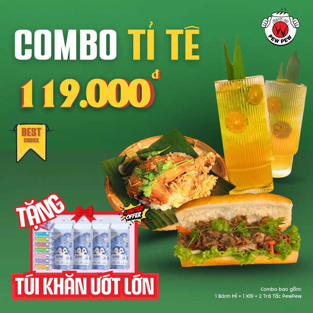 Hình ảnh COMBO TỈ TÊ tặng TÚI KHĂN ƯỚT