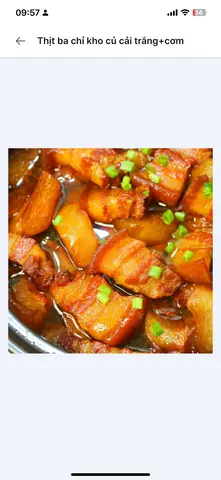 Hình ảnh Thịt ba chỉ kho tiêu +cơm