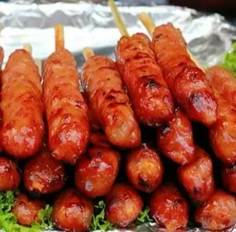 Hình ảnh Nem Nướng (1 Cây) Khánh Hòa, Chiên Sẵn (Kèm Tương Ớt, Cà)