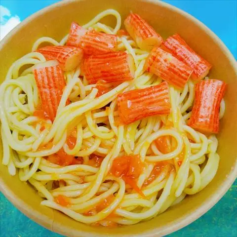 Hình ảnh Mì Ý Spaghetti (Trộn) Sốt Thanh Cua ChoJo (9 Viên)
