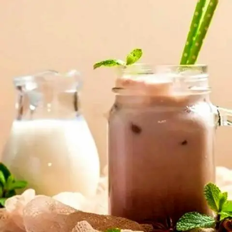 Hình ảnh Trà sữa socola bạc hà (thạch trái cây - ngọc trai)