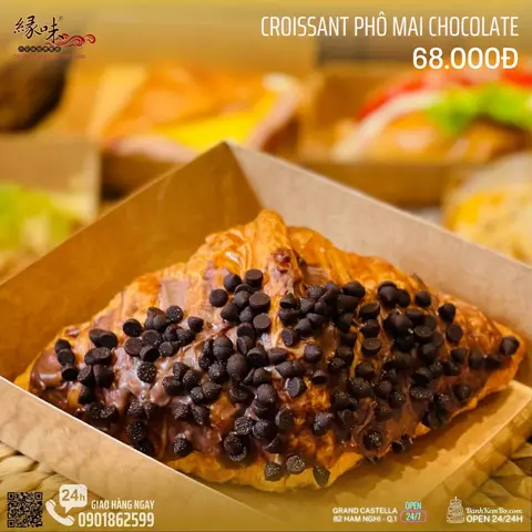 Hình ảnh Bánh Croissant Phô Mai Chocolate