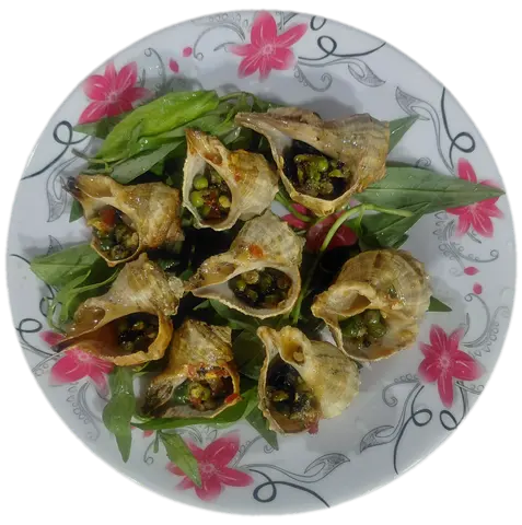 Hình ảnh Ốc Gai Nướng Tiêu Xanh 