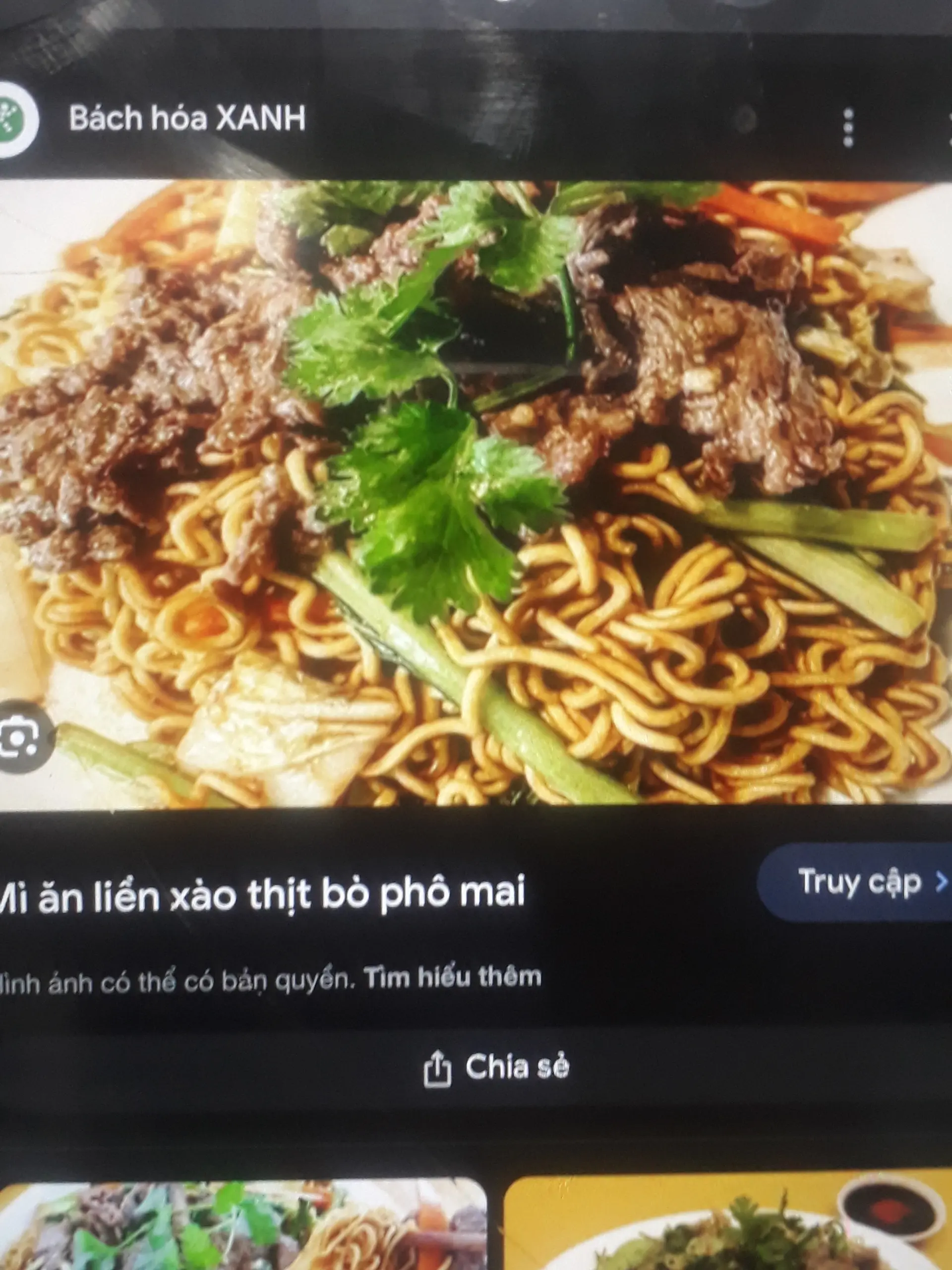 Hình ảnh Mì Gói Xào Bò