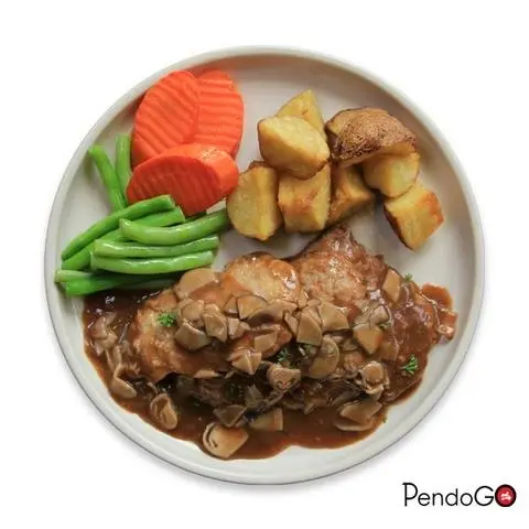 Hình ảnh Scaloppine di maiale e funghi