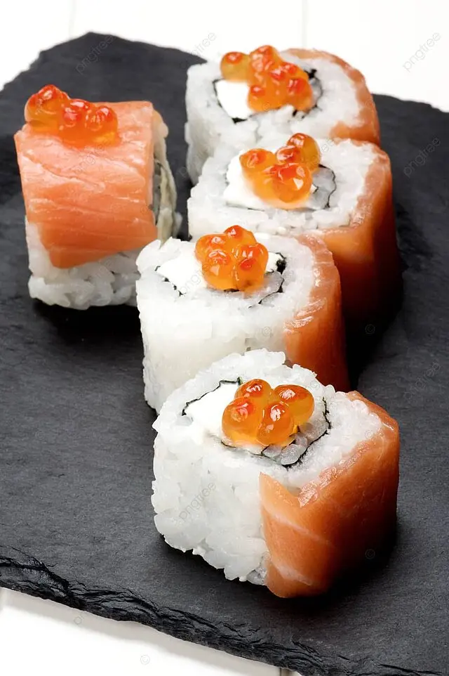 Hình ảnh Maki cá hồi và trứng cá hồi