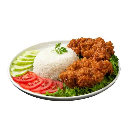 Hình ảnh Cơm gà không xương giòn xốt